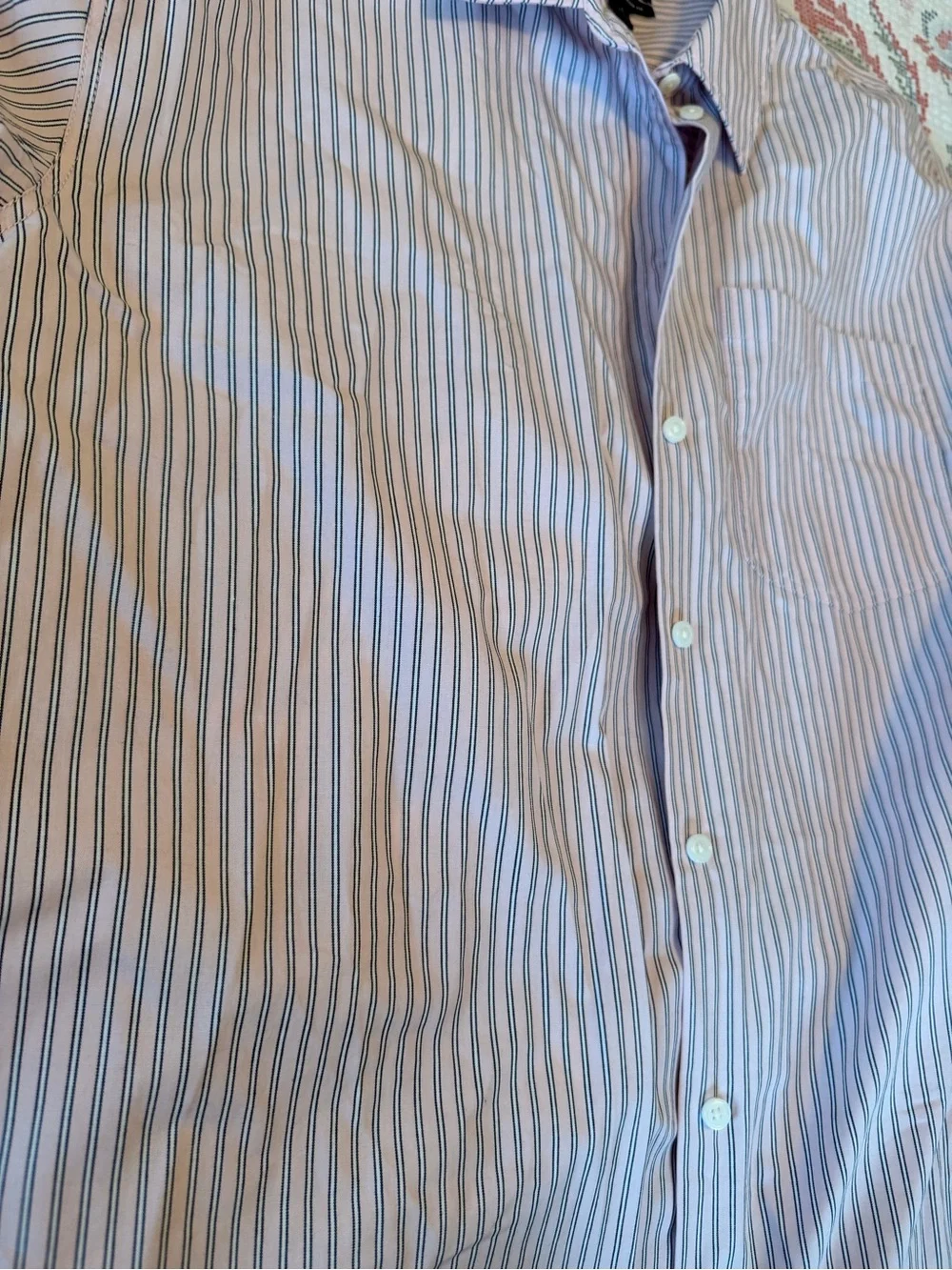 J.Crew Étienne oversized shirt in striped cotton poplin - Pink Spoonbill